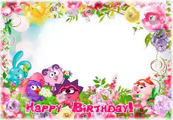照片效果分类 生日 № 142398. 边框标语: 生日快乐