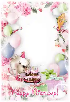 照片效果分类 生日 № 142402. 边框标语: 生日快乐