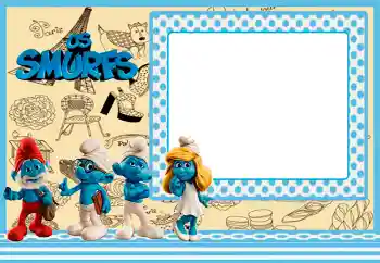 照片效果分类 各类儿童类 № 118948. 边框标语: Smurfs