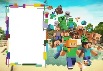照片效果分类 各类儿童类 № 166509. 边框标语: Minecraft