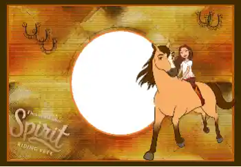 照片效果分类 各类儿童类 № 171807. 边框标语: Spirit riding free