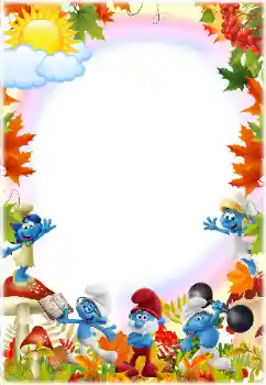 照片效果分类 各类儿童类 № 175433. 边框标语: Smurfs