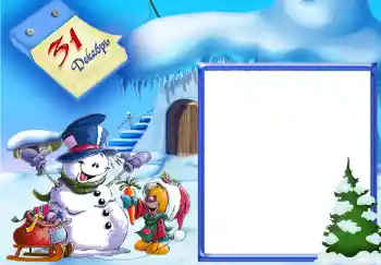 照片效果分类 儿童节日 № 343. 边框标语: 31 Декабрь.