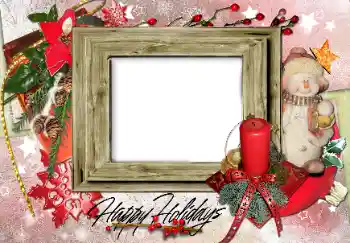 照片效果分类 儿童节日 № 89470. 边框标语: Happy Holidays