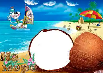 边框标语: 在海边