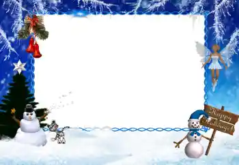 照片效果分类 冬季娱乐项目 № 36131. 边框标语: Happy Holidays!