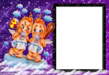 照片效果分类 星座 № 162123. 边框标语: 双子座