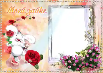 边框标语: Моей Зайке.