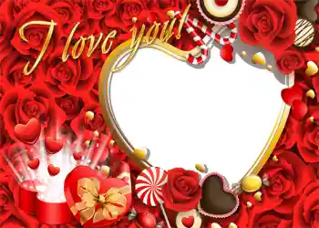 边框标语: I love you!