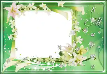 照片效果分类 三八妇女节贺卡 № 4677. 边框标语: 3月8日