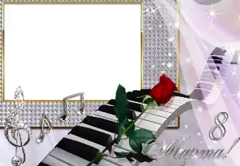 照片效果分类 三八妇女节贺卡 № 4678. 边框标语: 3月8日