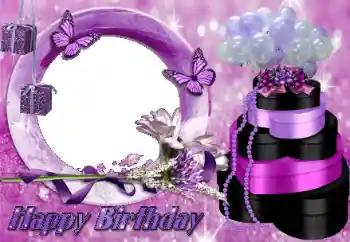 照片效果分类 生日贺卡 № 113130. 边框标语: 生日快乐