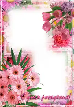 照片效果分类 生日贺卡 № 9645. 边框标语: 生日快乐
