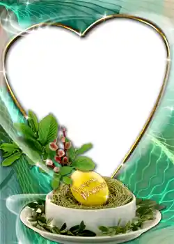 照片效果分类 复活节贺卡 № 970. 边框标语: Христос Воскрес!