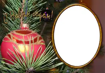照片效果分类 新年贺卡 № 111858. 边框标语: 新年快乐