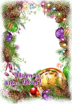 照片效果分类 新年贺卡 № 147832. 边框标语: 新年快乐
