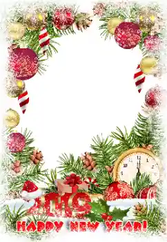 照片效果分类 新年贺卡 № 147837. 边框标语: 新年快乐