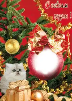 照片效果分类 新年贺卡 № 646. 边框标语: 新年快乐