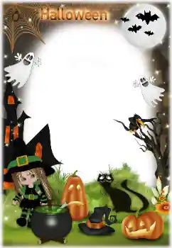 照片效果分类 各种节日 № 124302. 边框标语: Happy Halloween