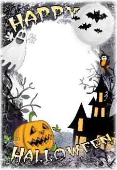 照片效果分类 各种节日 № 124303. 边框标语: Happy Halloween