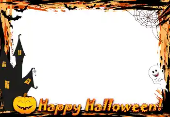 照片效果分类 各种节日 № 154389. 边框标语: Happy Halloween