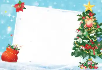 照片效果分类 圣诞节贺卡 № 38751. 边框标语: Merry Christmas!