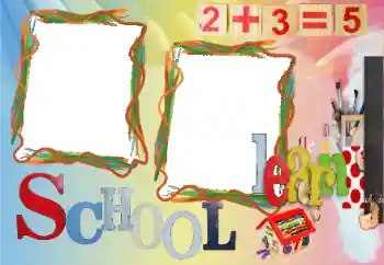 照片效果分类 各种学生相册 № 131589. 边框标语: 学校