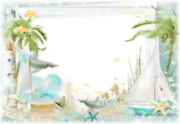 照片效果分类 夏 № 142401. 边框标语: 夏天