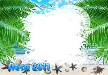 照片效果分类 夏 № 1562. 边框标语: Лето 2011