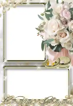 边框标语: С Днем Свадьбы 边框标语: С Днем Свадьбы